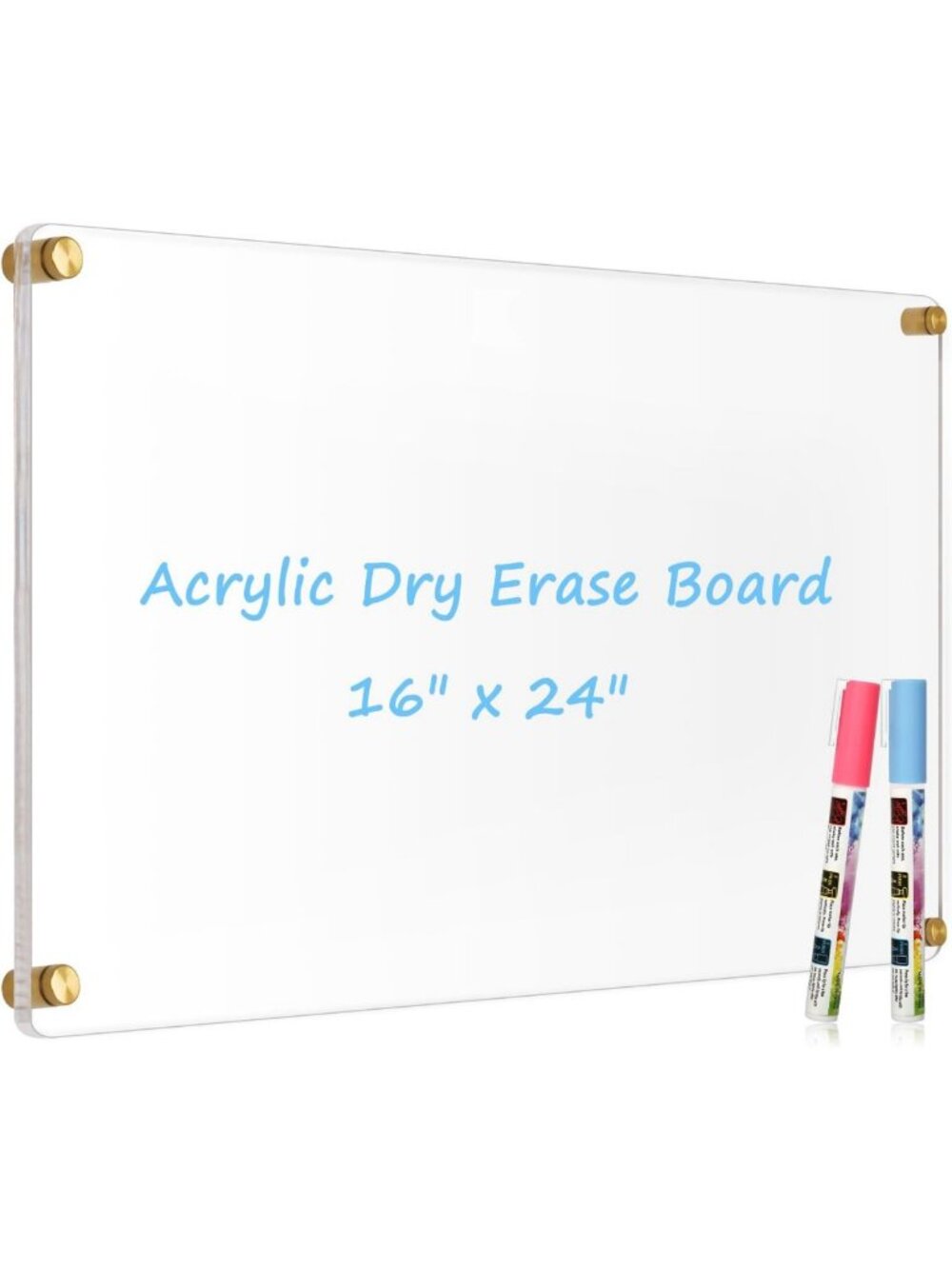 24x16 Clear Acrylic Dry Erase Board - Perfect for Home, Office, & School Use